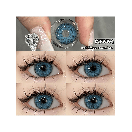 1 Par Lentes de Contato Coloridas Uso Anual Diâmetro De 14,5mm