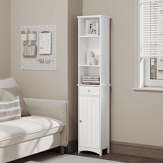 Armário alto armário de casa de banho prateleira de duche estante de sala de estar mesa de cabeceira armário de canto armário de medicina para casa de banho cozinha quarto 33 x 23...