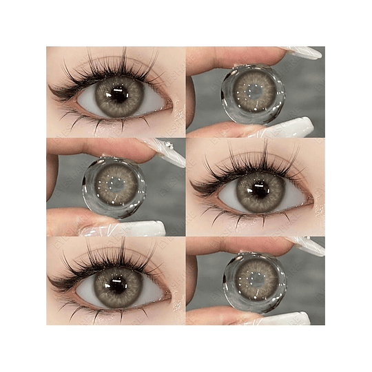 1 Par Grande Diâmetro Suave Colorido Contato Com Natural Transparente Características