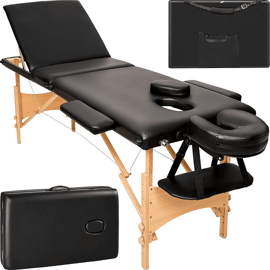 Maca de massagem dobrável de alumínio, maca profissional para fisioterapia, maca estética profissional, quiromassagem, tatos, Reiki, altura ajustável, 3 zonas, com bolsa de transpo...
