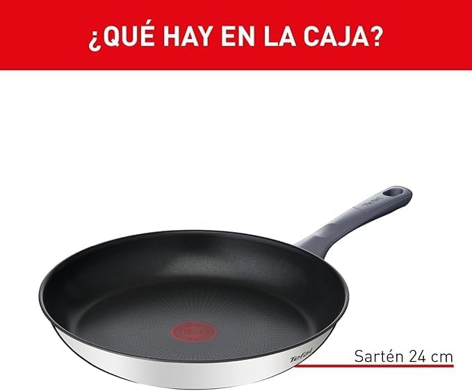 frigideira antiaderente aço inox, sarten de 24 cm, recipiente de cozinha, compatível com fogão a gás