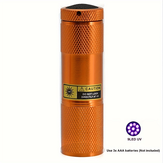 9 LED de luz ultravioleta 395-400nm Lanterna LED UV, mini tocha para curar a identificação de minério de dinheiro Detector de alimentos mofados, manchas de animais de estimação domésticos Ver