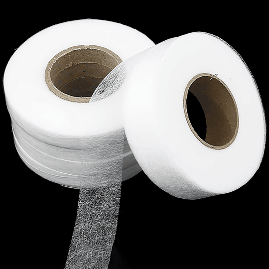 1pc 50m*2cm Tira de revestimento de filme de malha adesiva de fusão a quente de dupla face, revestimento adesivo não tecido de dupla face, pano de revestimento adesivo de malha pre...