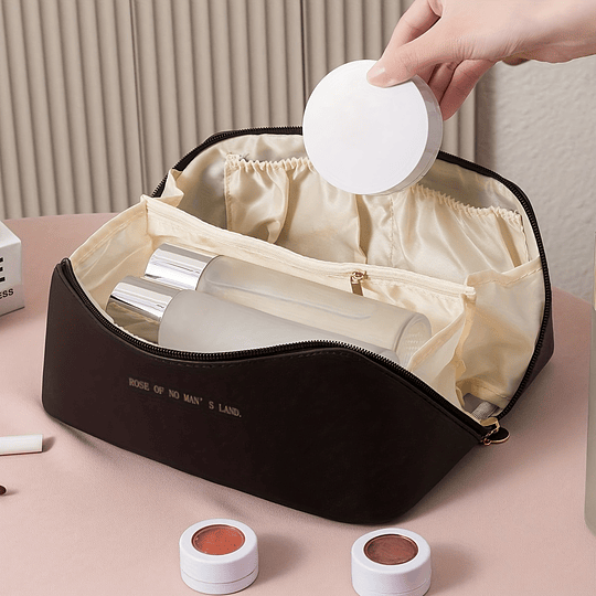 1pc grande capacidade portátil saco cosmético para maquiagem feminina, saco de viagem couro do plutônio saco de cuidados com a pele saco de higiene pessoal, organizador de saco de maquiagem