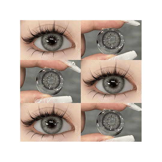 1 Par Suave Colorido Contato Naturalmente Preto Pontos, Grande Diâmetro Descartável Vida Ciclo