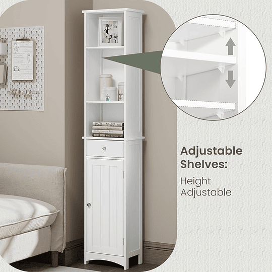 Armário alto armário de casa de banho prateleira de duche estante de sala de estar mesa de cabeceira armário de canto armário de medicina para casa de banho cozinha quarto 33 x 23...