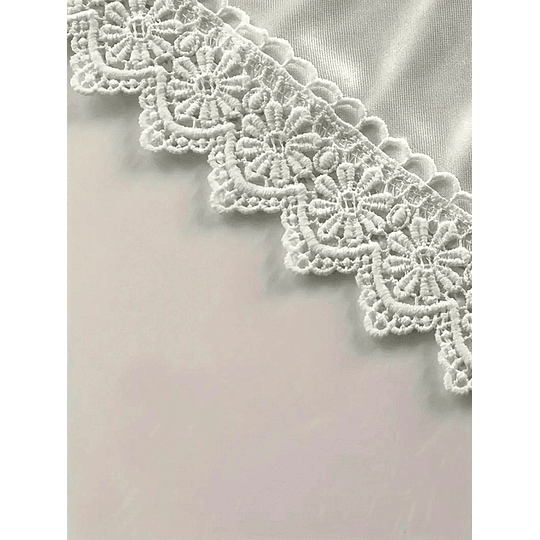 2 peças de cor sólida meia-saia com acabamento em renda, cintura elástica, lingerie feminina e saia modeladora