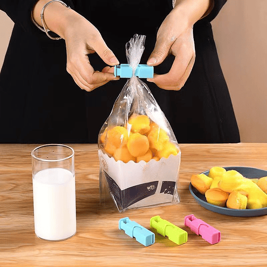 6pcs clipe de vedação de pão, clipe de vedação de saco de lanche de pressão, clipe de preservação de alimentos, clipe de embalagem a vácuo, acessórios de cozinha, humidade de vedação de preservação pa