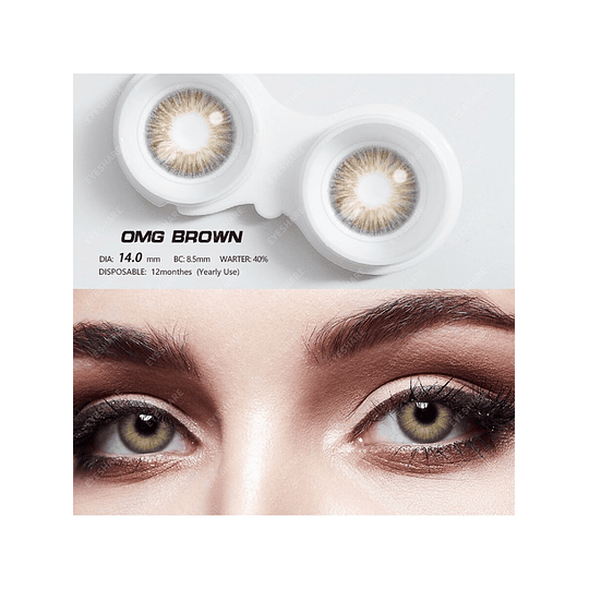 1 Par Colorido Contato Com Grande Diâmetro , Natural Descartável , Adequado Para Datação ou Diário