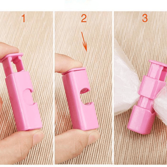 6pcs clipe de vedação de pão, clipe de vedação de saco de lanche de pressão, clipe de preservação de alimentos, clipe de embalagem a vácuo, acessórios de cozinha, humidade de vedação de preservação pa