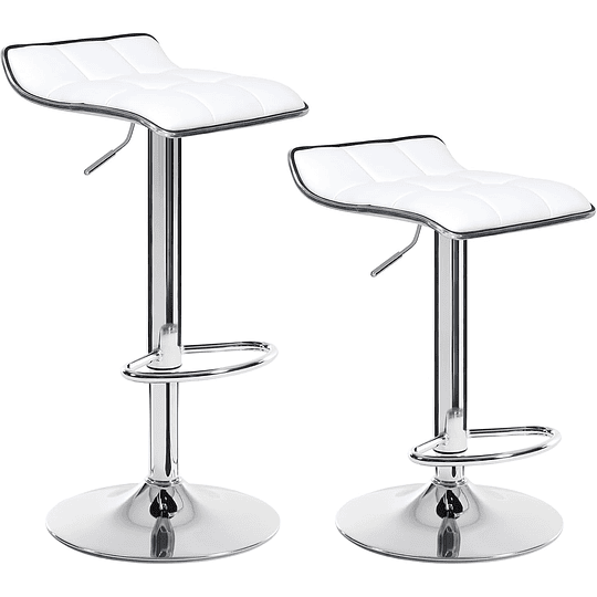 tamboretes de bar regulável em altura couro artificial aço cromado assento acolchoado cadeira de bar tamboretes altos cozinha branca