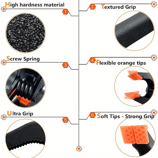 10pcs braçadeiras de mola de plástico – o clipe DIY perfeito para marcenaria, bancada de trabalho e oficina doméstica!