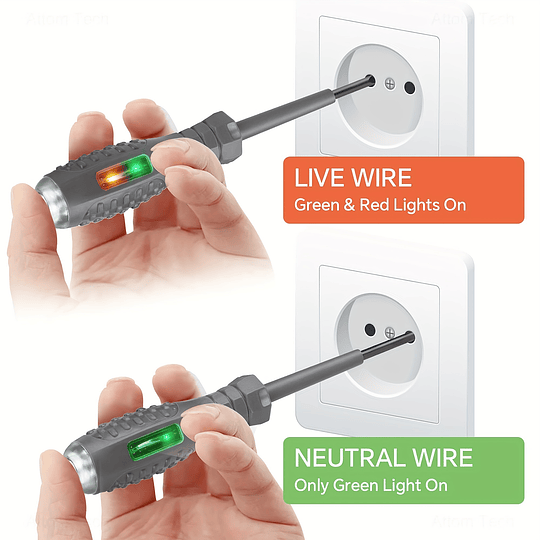 2 peças eletricista multifuncional de alto torque chave de fenda leve colorida cabeça de sucção magnética caneta elétrica teste zero fio fogo fio cabeça com fenda cabeça phillips