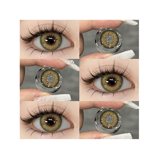 1 Par Suave Colorido Contato Naturalmente Preto Pontos, Grande Diâmetro Descartável Vida Ciclo