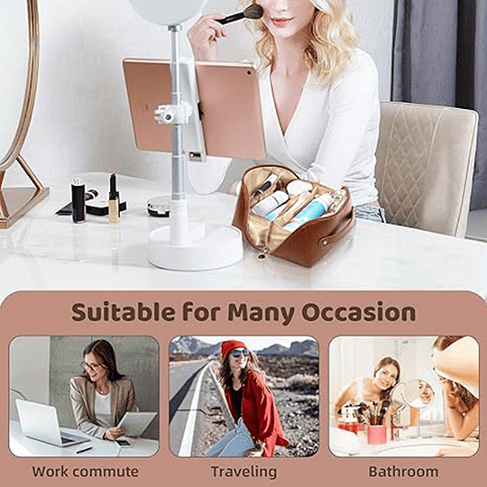 1pc grande capacidade portátil saco cosmético para maquiagem feminina, saco de viagem couro do plutônio saco de cuidados com a pele saco de higiene pessoal, organizador de saco de maquiagem