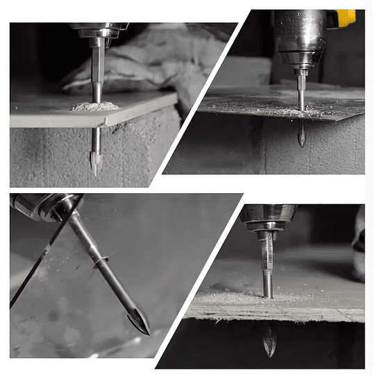 5pcs ferramenta de perfuração universal de alta eficiência, broca triangular de alargamento cruzado de haste hexagonal, ferramenta elétric