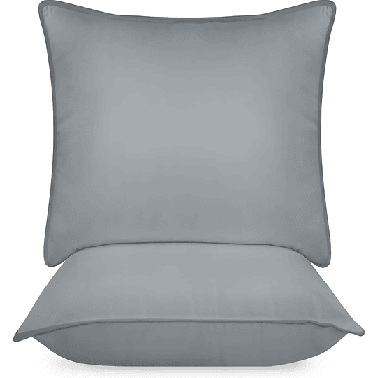 Almofadas (2 unidades), 50 x 70 cm, almofadas de primeira, fibra oca de silicone virgem, almofadas macias, fáceis de cuidar (branco)
