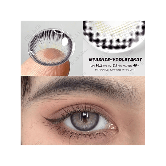 1 Par Grande Diâmetro Suave Colorido Contato Com Natural Transparente Características