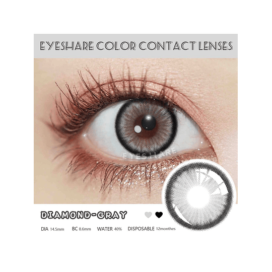 1 Par Natural Descartável Colorido Contato Com Grande Diâmetro Para Datação Ou Vida Diária