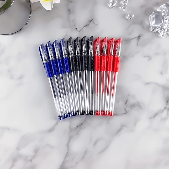 18pcs Conjunto De Canetas Gel Material Escolar Preto Azul Vermelho Cor De Tinta 0,5mm Caneta Esferográfica Caneta Kawaii Estudantes Material Escolar Escritório Stationery