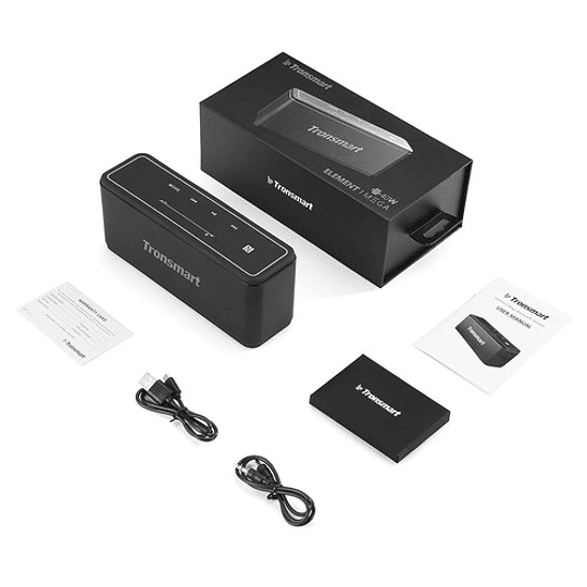 Tronsmart Element Mega SoundPulse Caixa de Som Bluetooth 5.0 com Potente Saída Máxima de 40 W, Som Digital 3D e Controle de Toque Intuitivo TWS - Preto
