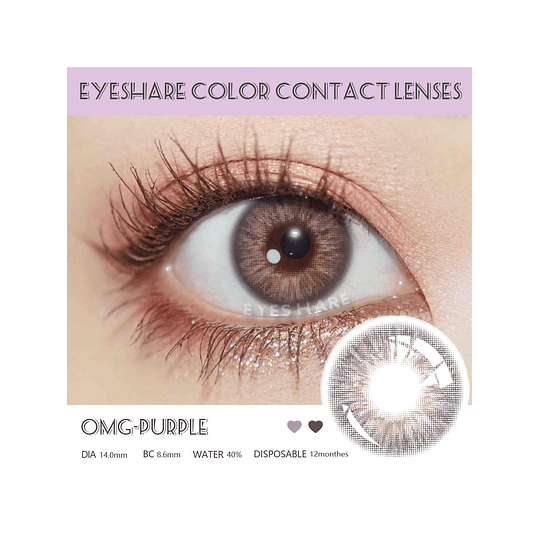 1 Par Colorido Contato Com Grande Diâmetro , Natural Descartável , Adequado Para Datação ou Diário