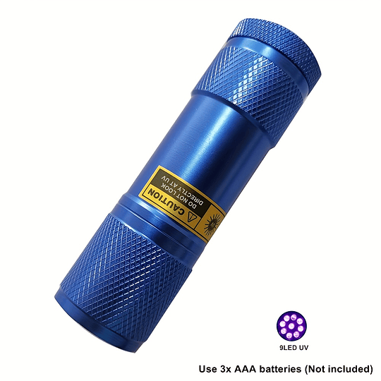 9 LED de luz ultravioleta 395-400nm Lanterna LED UV, mini tocha para curar a identificação de minério de dinheiro Detector de alimentos mofados, manchas de animais de estimação domésticos Ver