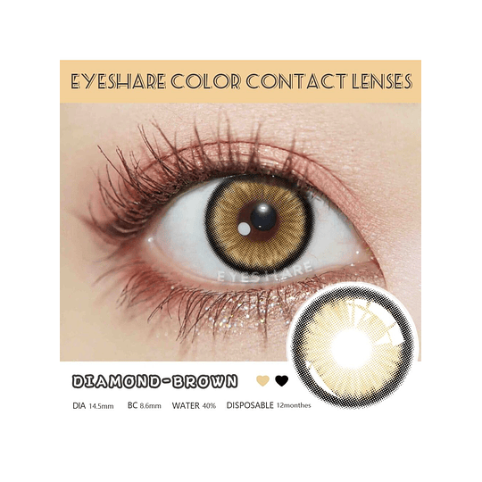 1 Par Natural Descartável Colorido Contato Com Grande Diâmetro Para Datação Ou Vida Diária