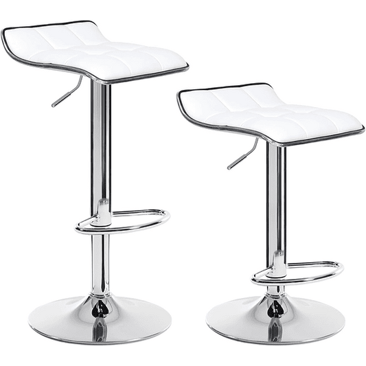 tamboretes de bar regulável em altura couro artificial aço cromado assento acolchoado cadeira de bar tamboretes altos cozinha branca