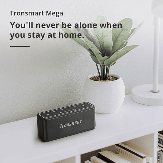Tronsmart Element Mega SoundPulse Caixa de Som Bluetooth 5.0 com Potente Saída Máxima de 40 W, Som Digital 3D e Controle de Toque Intuitivo TWS - Preto