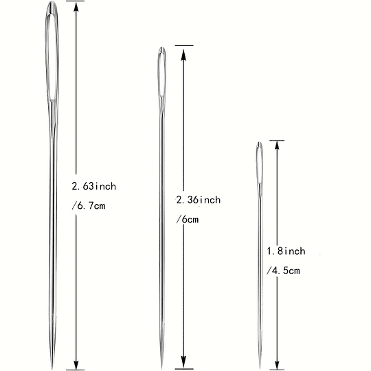 15 unidades, agulha de costura manual, agulha de buraco grande, agulha de homem velho, agulha de olho grande para uso doméstico, fina, longa, tradicional para costurar roupas à mão...