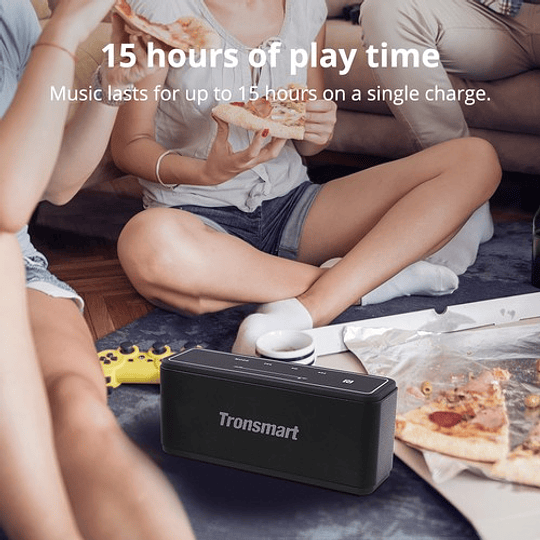 Tronsmart Element Mega SoundPulse Caixa de Som Bluetooth 5.0 com Potente Saída Máxima de 40 W, Som Digital 3D e Controle de Toque Intuitivo TWS - Preto