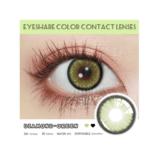1 Par Natural Descartável Colorido Contato Com Grande Diâmetro Para Datação Ou Vida Diária
