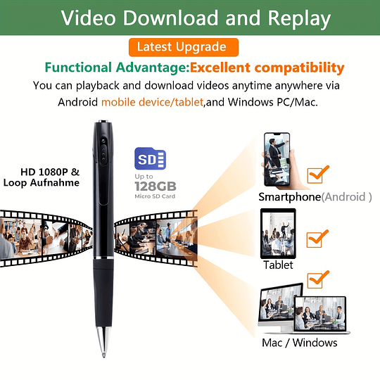 1pc Full HD 1080P Câmara de segurança exterior Mini câmara portátil Sem necessidade de wi-fi Câmara interior pequena Gravação local Sistema de câmaras de videovigilância para segurança doméstica sem c