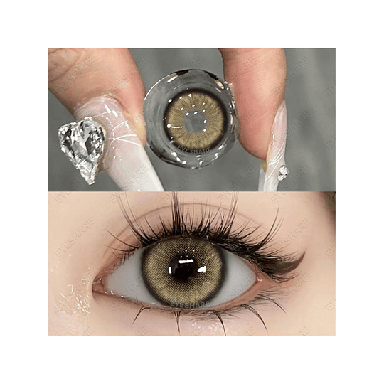 1 Par Natural Descartável Colorido Contato Com Grande Diâmetro Para Datação Ou Vida Diária