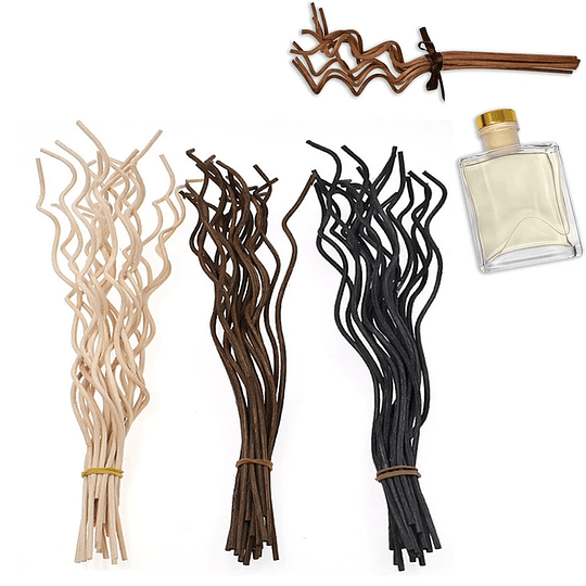 20 pçs ondulado junco de vime fragrância difusor substituição recarga varas ambientador de ar quarto perfume rattan difusor