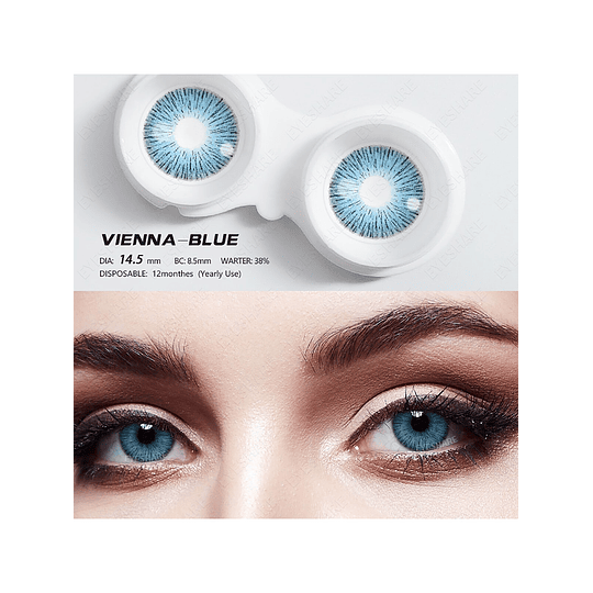 1 Par Lentes de Contato Coloridas Uso Anual Diâmetro De 14,5mm