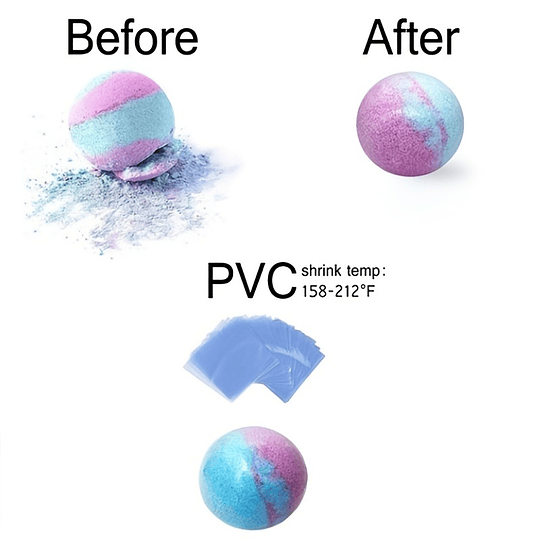 100pcs PVC Filme Termoencolhível Embalagem, Saco de Armazenamento, Saco de Embalagem Selado para Varejo, Saco de Plástico Transparente, Saco de Embalagem Cosmética de Presente