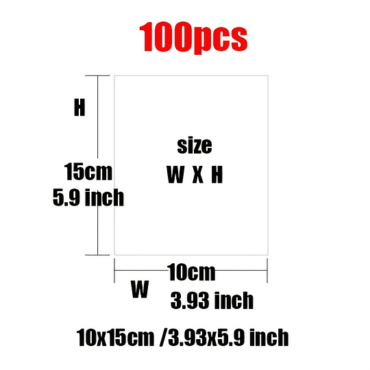 100pcs PVC Filme Termoencolhível Embalagem, Saco de Armazenamento, Saco de Embalagem Selado para Varejo, Saco de Plástico Transparente, Saco de Embalagem Cosmética de Presente