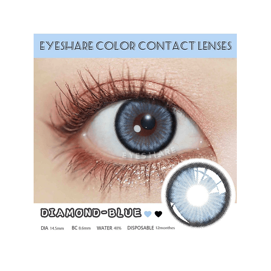 1 Par Natural Descartável Colorido Contato Com Grande Diâmetro Para Datação Ou Vida Diária
