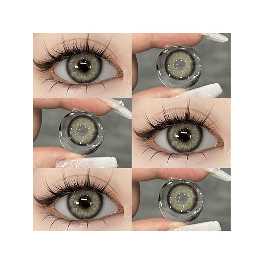 1 Par Grande Diâmetro Suave Colorido Contato Com Natural Transparente Características