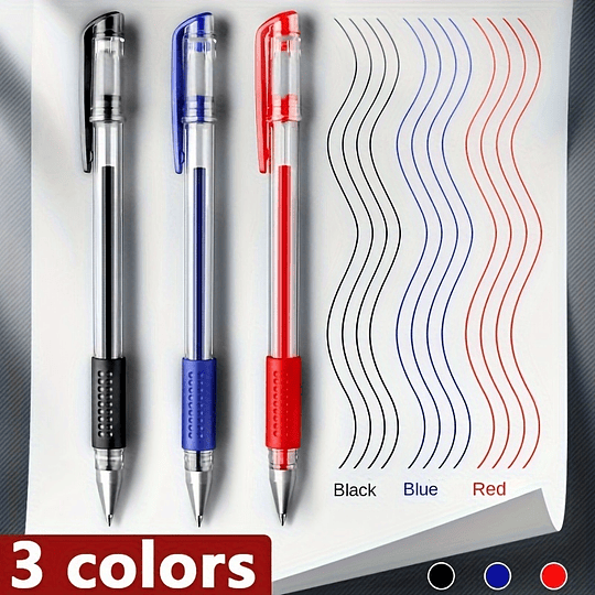 18pcs Conjunto De Canetas Gel Material Escolar Preto Azul Vermelho Cor De Tinta 0,5mm Caneta Esferográfica Caneta Kawaii Estudantes Material Escolar Escritório Stationery