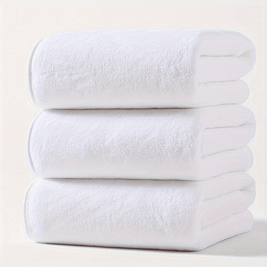 3 peças de toalhas de banho em microfibra, toalha de banho super absorvente e de secagem rápida de 300 GSM 70,0 x 140,0 cm, toalhas de banho multiusos para spa, ioga, fitness, casa de banho