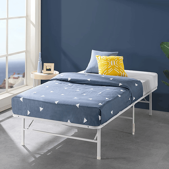 35 cm, base para colchão sem montagem Base inteligente, estrutura de cama metálica, montagem simples, armazenamento debaixo da cama, 135 x 190 cm, preto