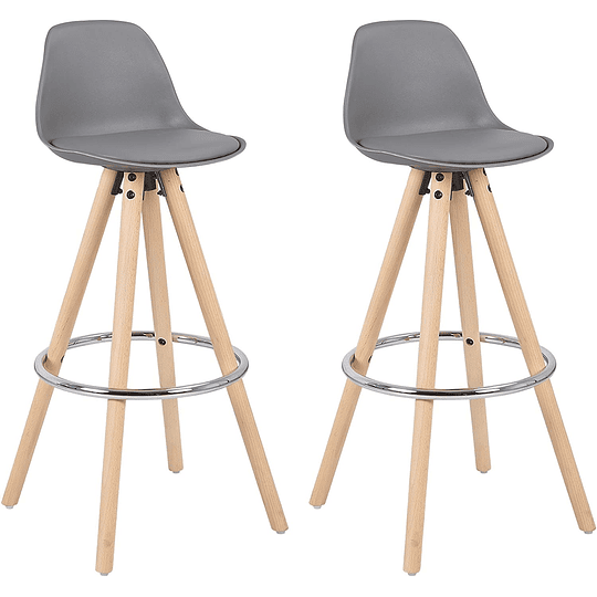 2 x banco de bar com encosto, moldura de madeira maciça imitação de couro, para cozinha, bar, conjunto de 2 unidades multicolorido linho