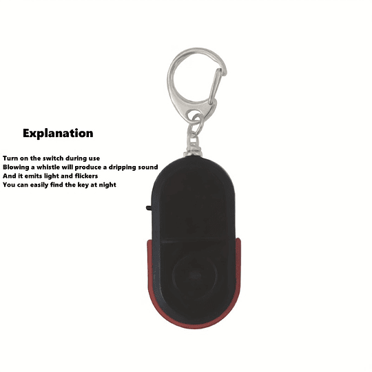 1pc anti-perdido alarme chave localizador chaveiro para homem, apito som led luz chaveiro