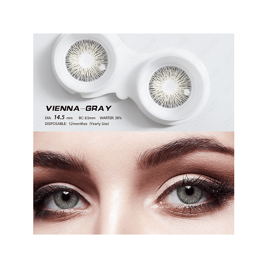 1 Par Lentes de Contato Coloridas Uso Anual Diâmetro De 14,5mm