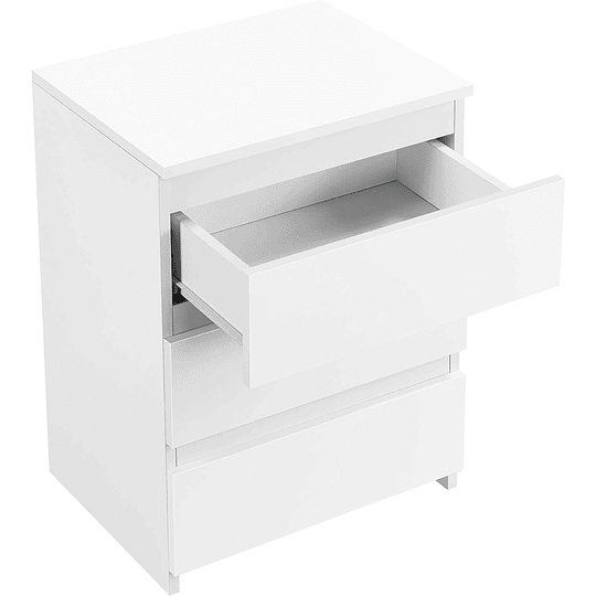 2 peças mesinhas de cabeceira com 3 gavetas 45x35x60,5cm mesinhas de cabeceira modernas para quarto mesa lateral de madeira para sala de estar branca