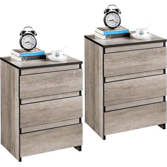 2 peças mesinhas de cabeceira com 3 gavetas 45x35x60,5cm mesinhas de cabeceira modernas para quarto mesa lateral de madeira para sala de estar branca