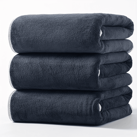 3 peças de toalhas de banho em microfibra, toalha de banho super absorvente e de secagem rápida de 300 GSM 70,0 x 140,0 cm, toalhas de banho multiusos para spa, ioga, fitness, casa de banho